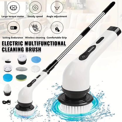 Electric Spin Scrubber – 9-in-1 Cordless Cleaning Brush